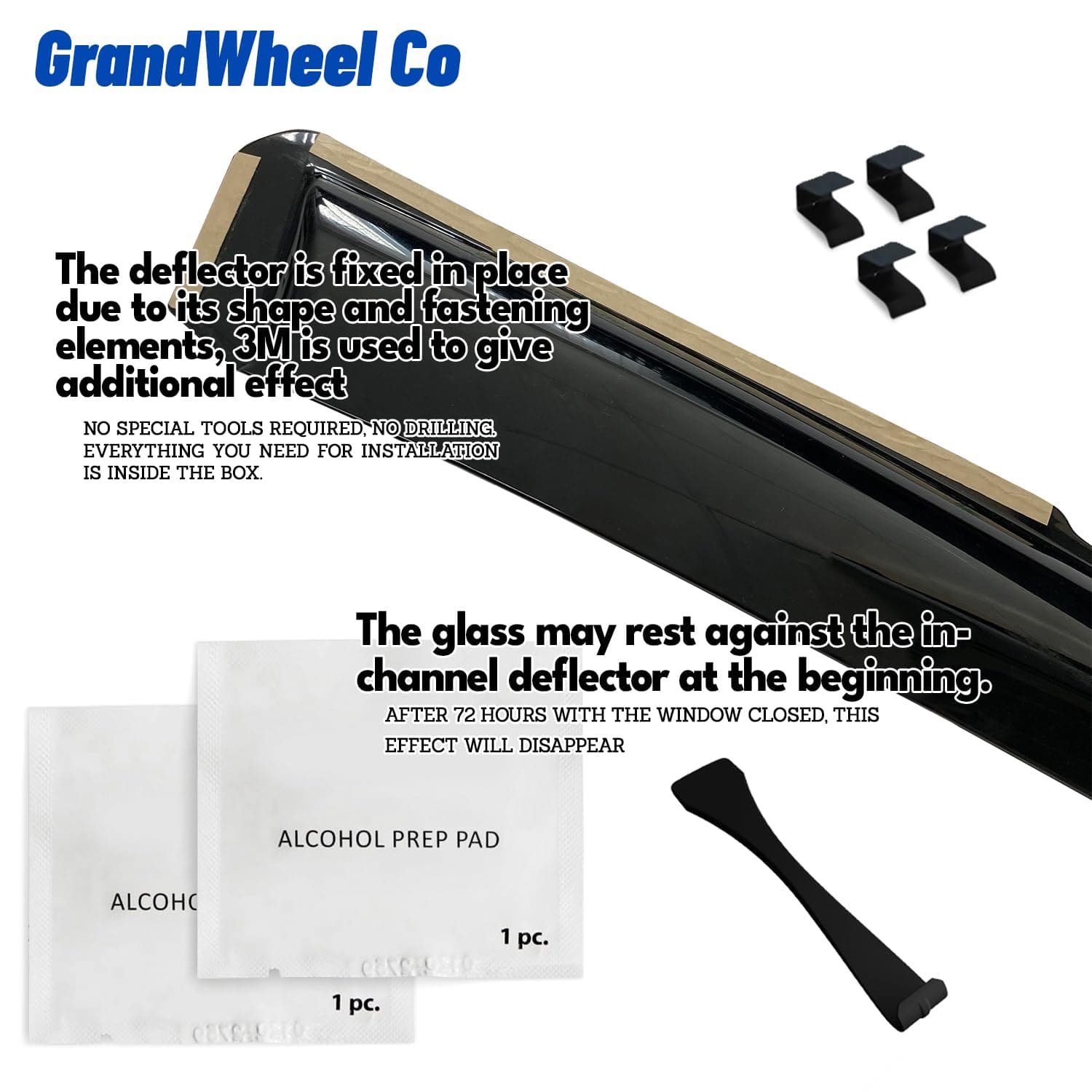 Window Deflectors Smoke Tinted in-Channel Side Window Vent Visor Deflectors Rain Guards Compatible with Terrain 2018-2024 - 4pcs. GW0880