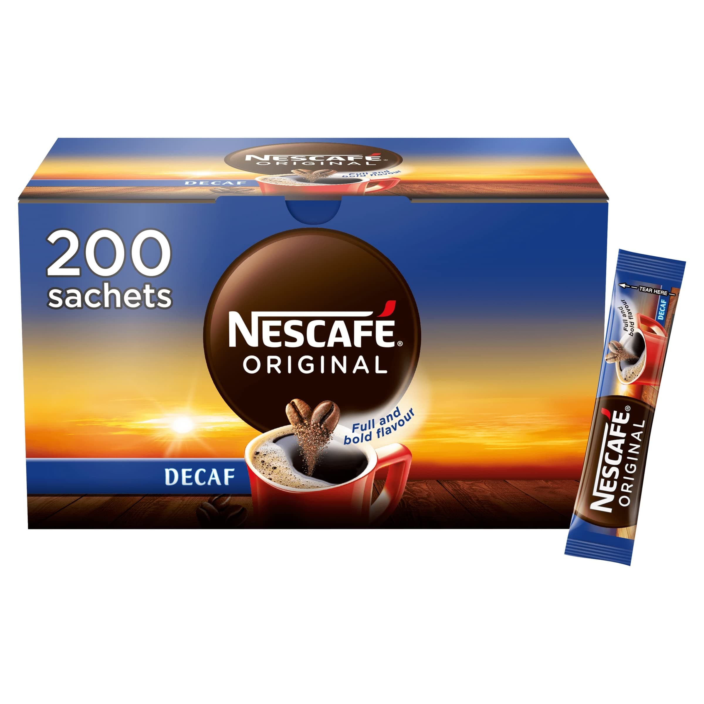 Nestle Original Decaffeinated Coffee Sticks 1.8 Gram,Box Of 200 Sachets