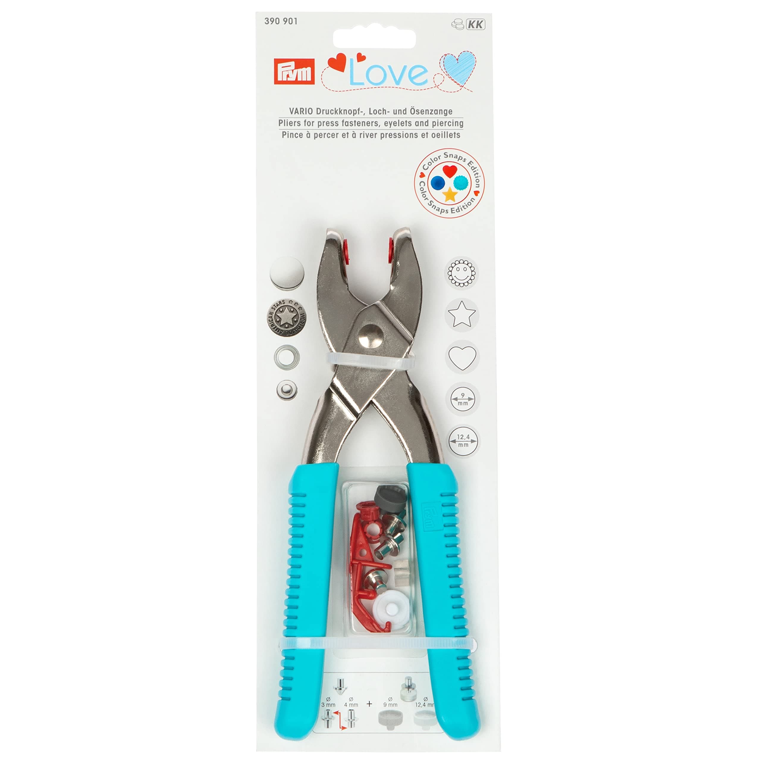 Love Vario Pliers Plus Piercing/Colorsnaps Tools, Silver