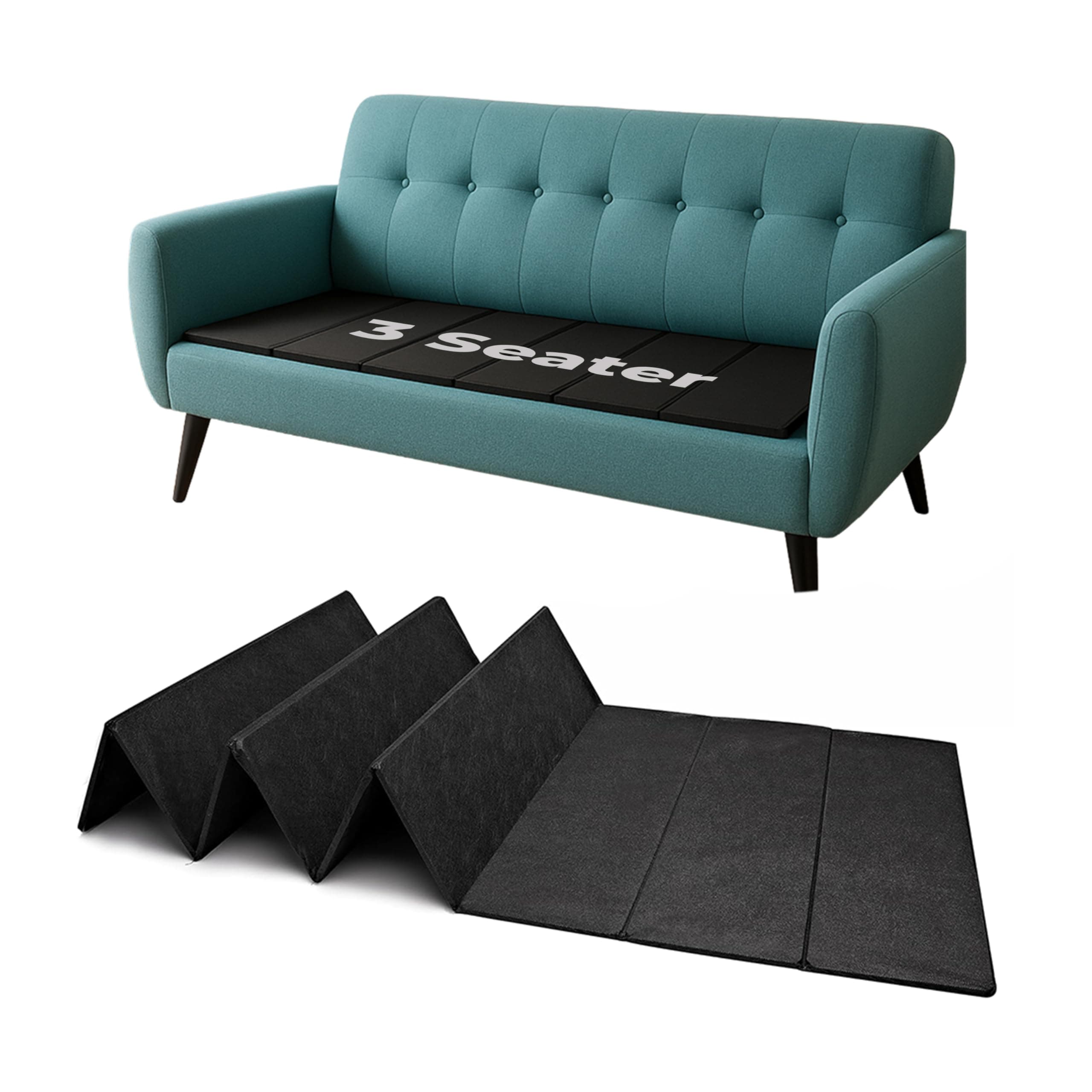 Durable 𝐒𝐨𝐟𝐚 𝐑𝐞𝐣𝐮𝐯𝐞𝐧𝐚𝐭𝐨𝐫 𝐁𝐨𝐚𝐫𝐝𝐬 – Non-Slip – Adjustable & Foldable Sagging Sofa Support Boards – Settee, Armchair Support – Three Seater (150 x 50)
