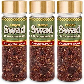 Panjon Swad Calcutta Paan Mukhwas (Pack Of 3 X 100 Grams) | Meetha Paan Mukhwas | Hygienically Packed Traditional Sweet Pan Pachak | Tasty Mouth Freshener | After-Meal Snack | Dry Mukhwas