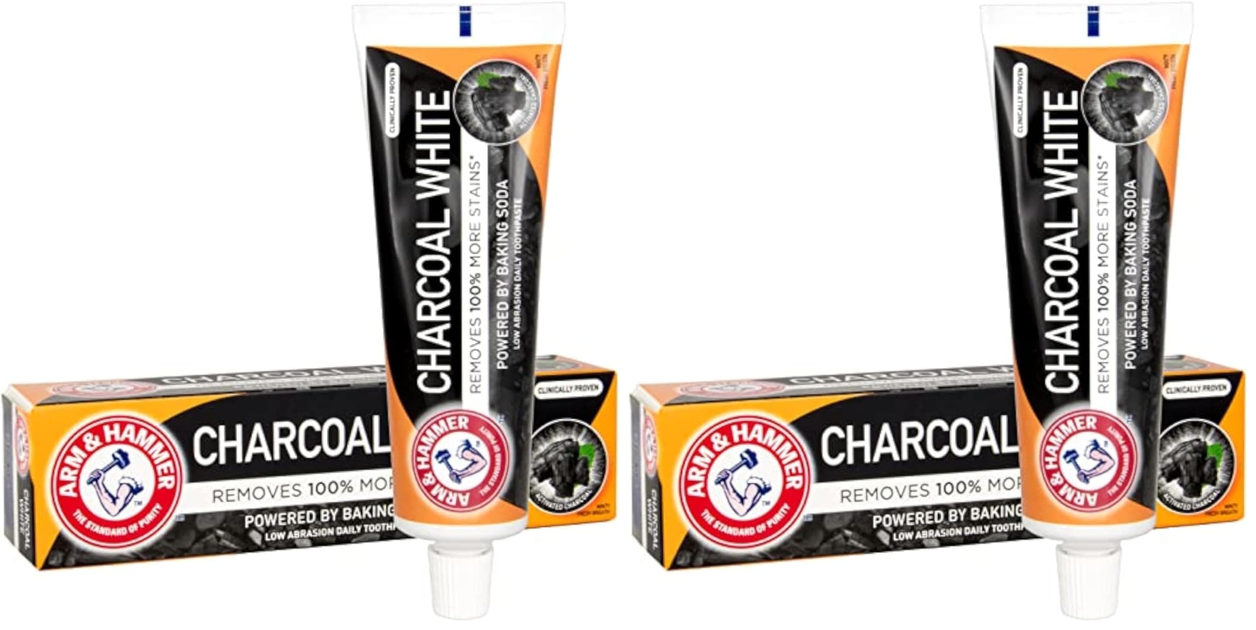 Charcoal White Toothpaste, 75ml (Pack of 2)