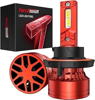 TorchbeamH13/9008 Driving Fog Bulb or DRL,42000LM Brighter 9008 Bulb for Powersports,CSP Chips & 60000Hrs Lifespan,Quick Installation,Pack of 2