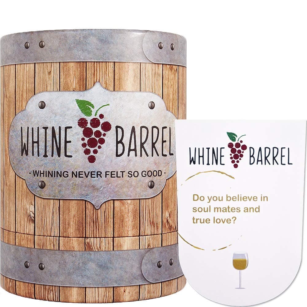 Whine Barrel Card Game - Wine Game Conversation Starter - Fun Game and Gift for Wine Lovers