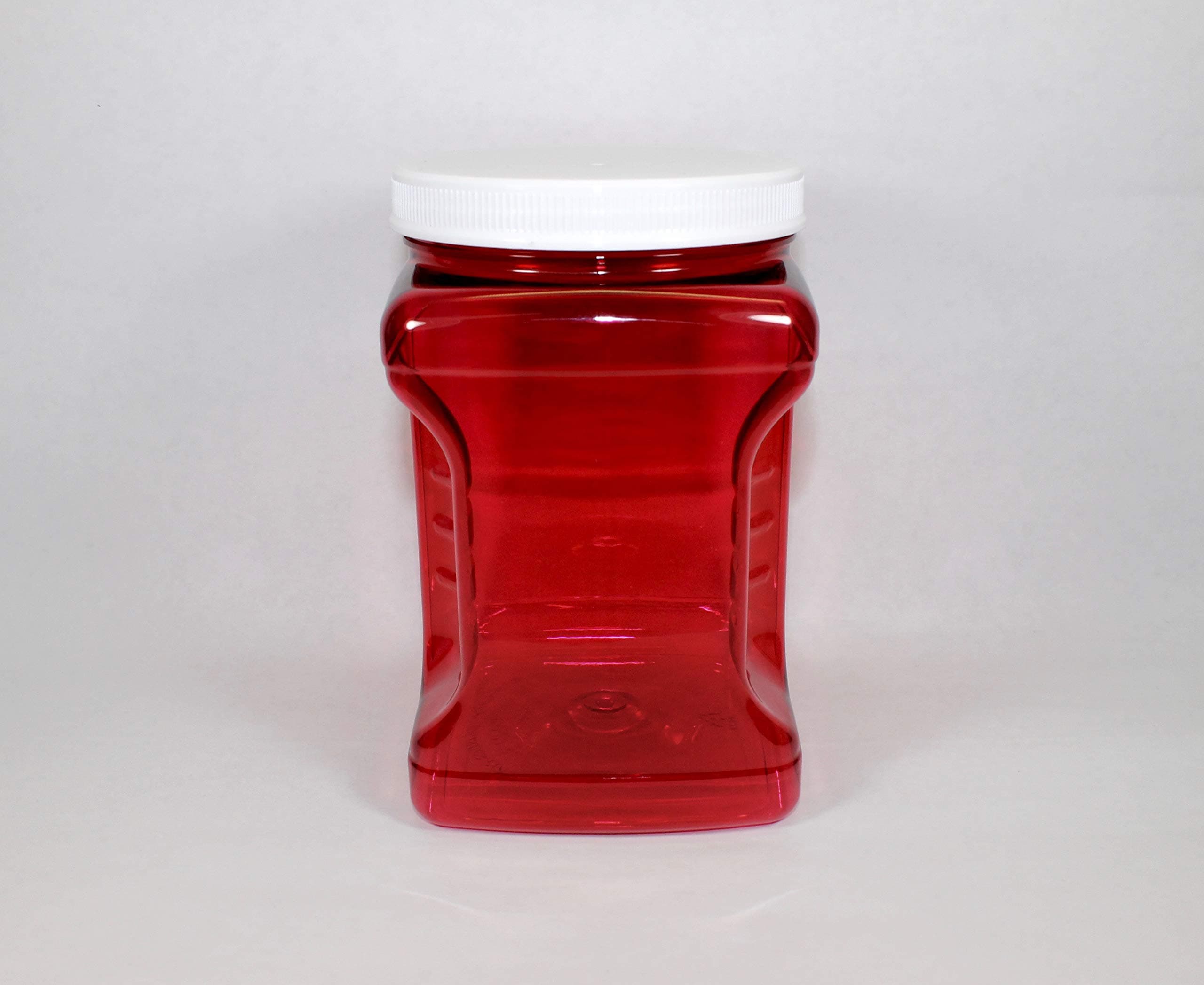 Canyon Plastics 64 oz. Pinch-Style Square Container 3 Pack (RED)