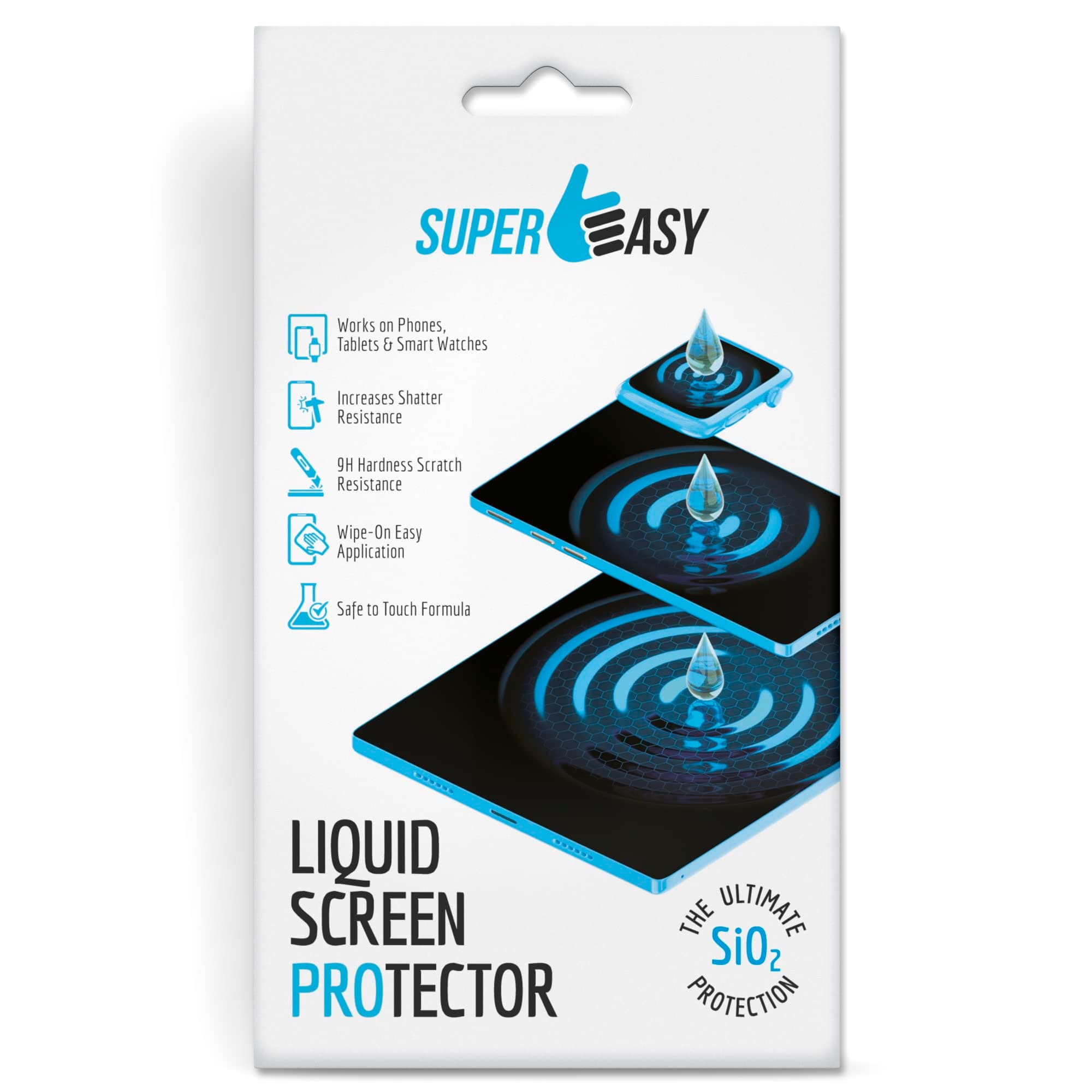 Liquid Glass Screen Protector - Wipe On Scratch and Shatter Resistant Oleophobic Nano Protection for All Phones Tablets Smart Watches Universal