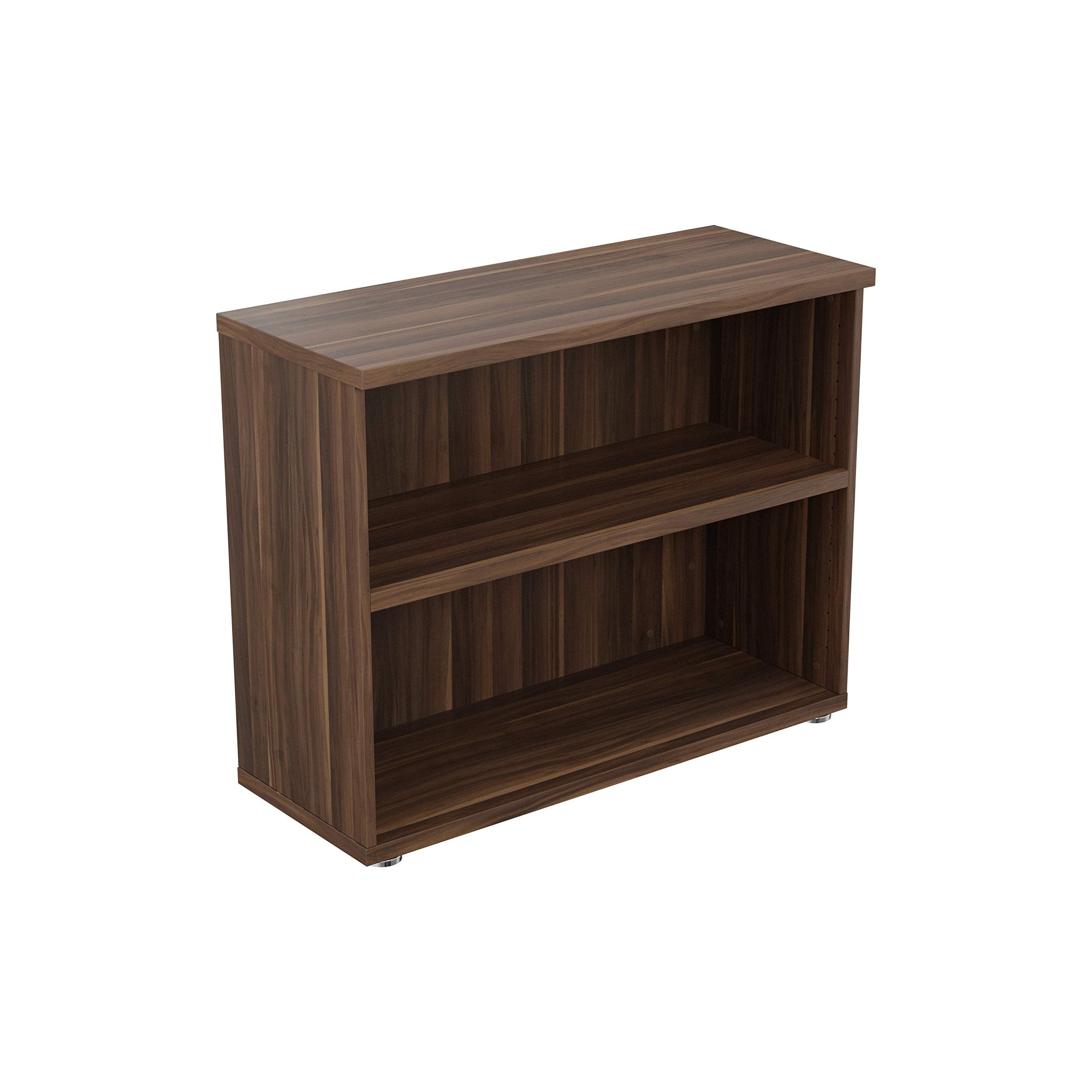 Office Hippo Lancaster Executive Low Office Bookcase, Dark Walnut, 100.5 x 40.4 x 80 cm