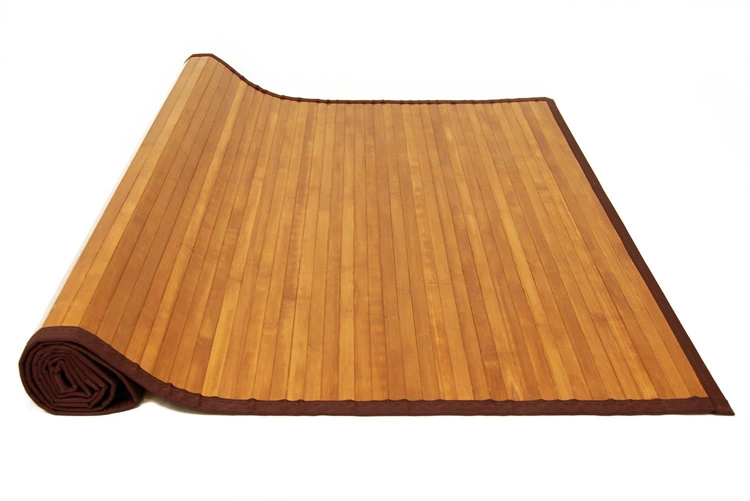 Rectangular Bamboo Plain Floor Mat (Brown, 180x60 cm)