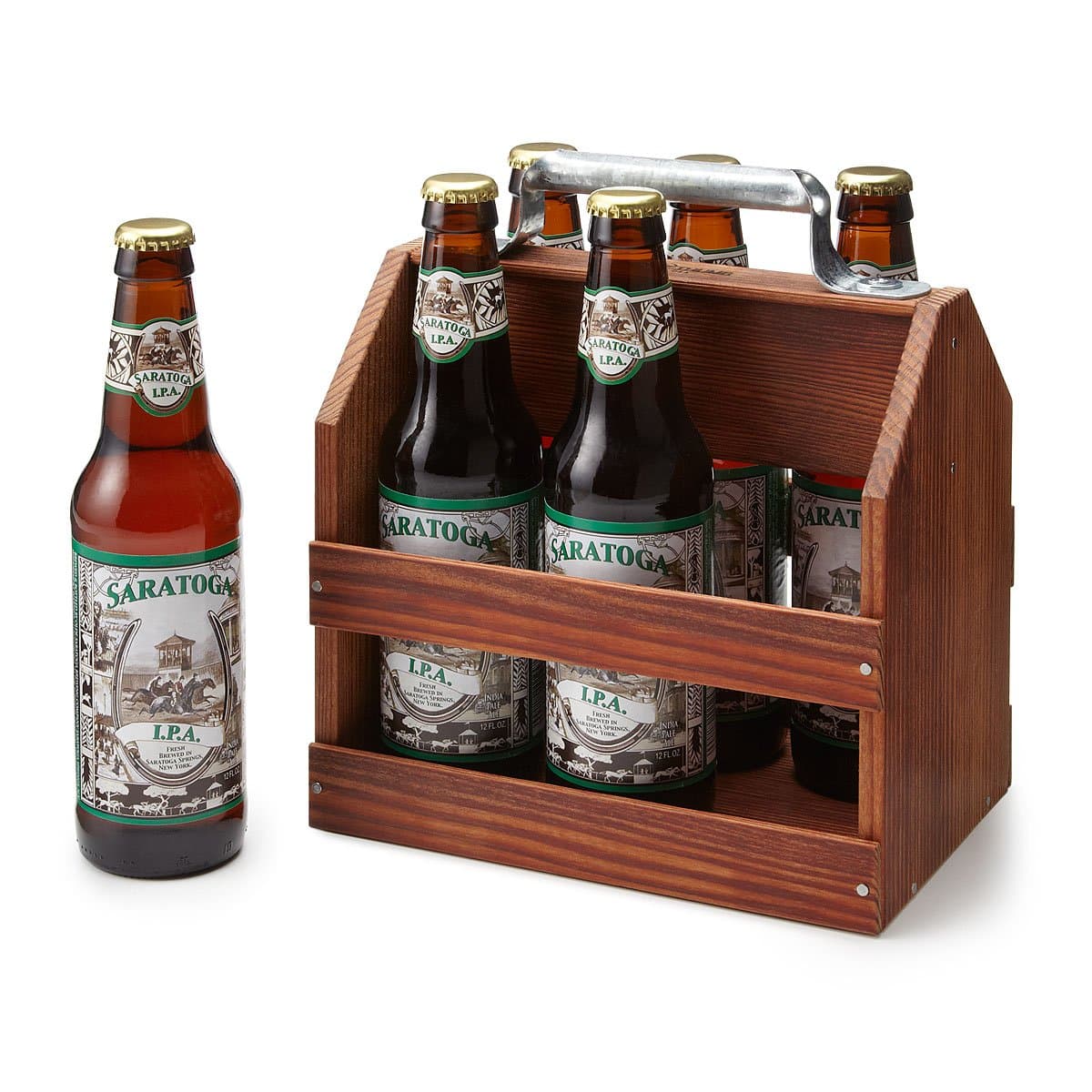 Wooden Six Pack Beer Tote