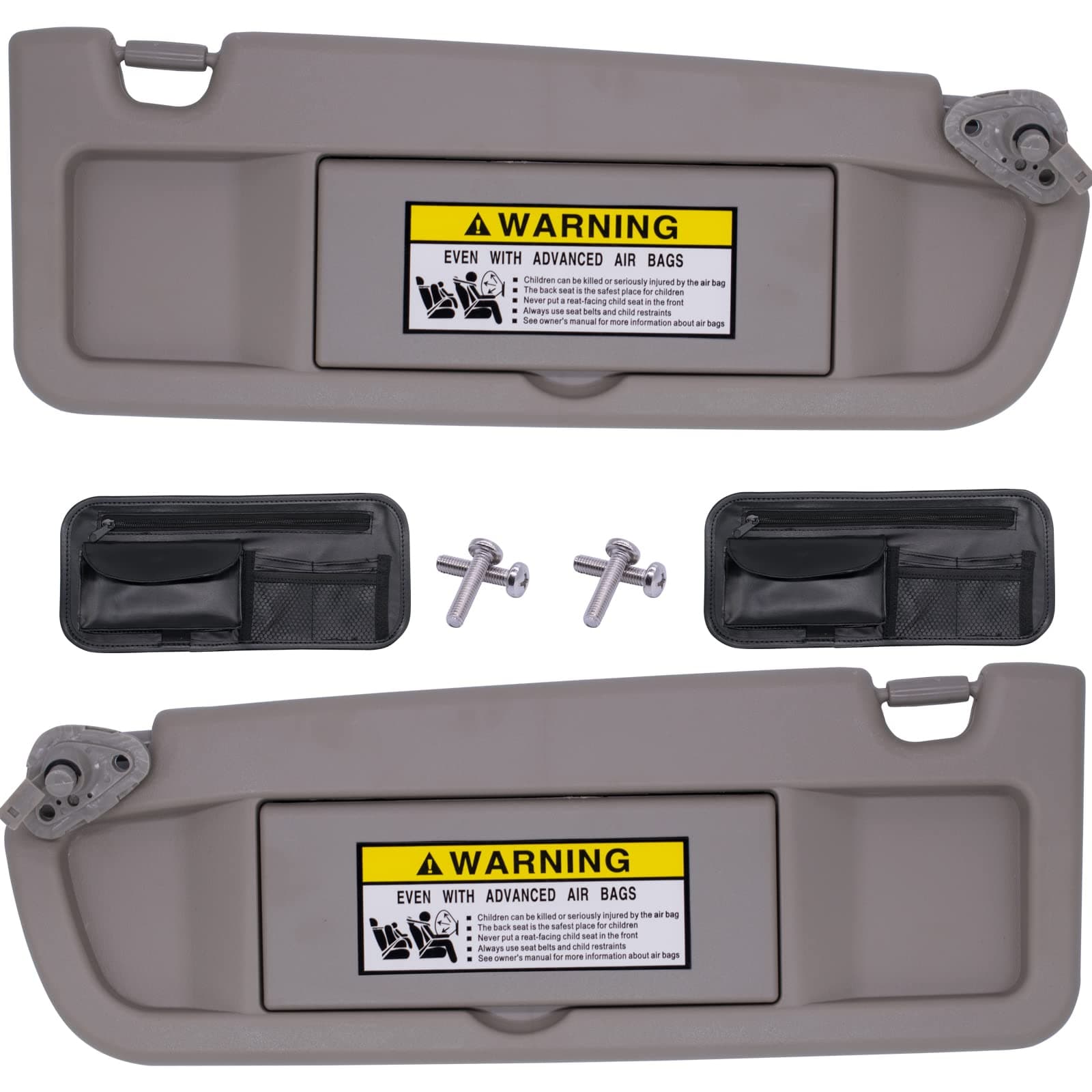 Automark Warm Gray Left &Right Side Sun Visor Compatible with Honda Civic 2006 2007 2008 2009 2010 2011 Replaces# 83230-SNA-A01ZE 83280-SNA-A01ZE