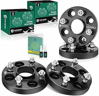 YHTAUTO 4x100mm Hub Centric Wheel Spacers 20mm Compatible with Honda, Acura, Kia, Mini & Mitsubishi Models, Integra, CRX, 4 Lug Wheel Tire Spacers w/ M12x1.5 & 12.9 Grade Studs, 56.1mm Hub Bore 4PCS
