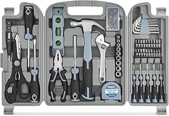 – Hi-Spec 54 Piece Household DIY Tool Kit Set. Blue Hand Tools for Home Repair in a Carry Case.