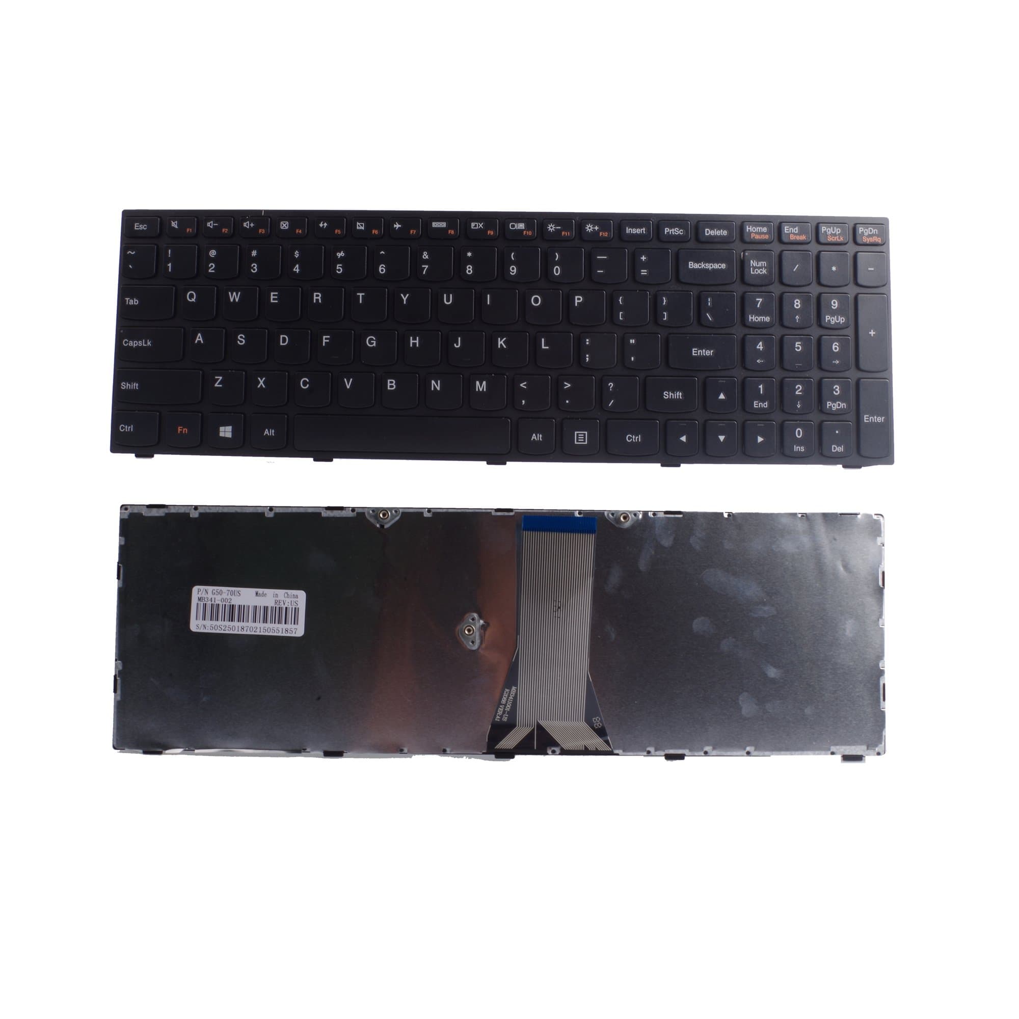 Laptop Keyboard with Frame Compatible for Lenovo LdeaPad Flex 2 15 B50 B50-30 B50-45 B50-70 B50-80 B51 B51-80 G50
