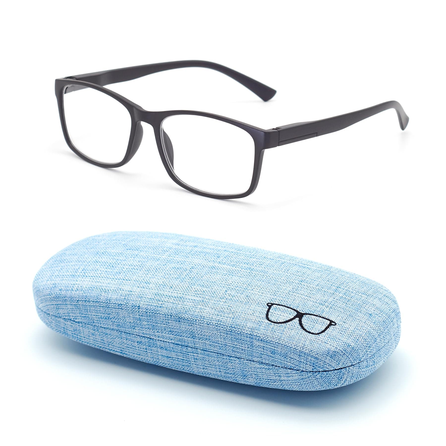 Nearsighted Glasses for Distance with Hard Case Blue Light Spring Hinge Glasses Not Reading Glasses