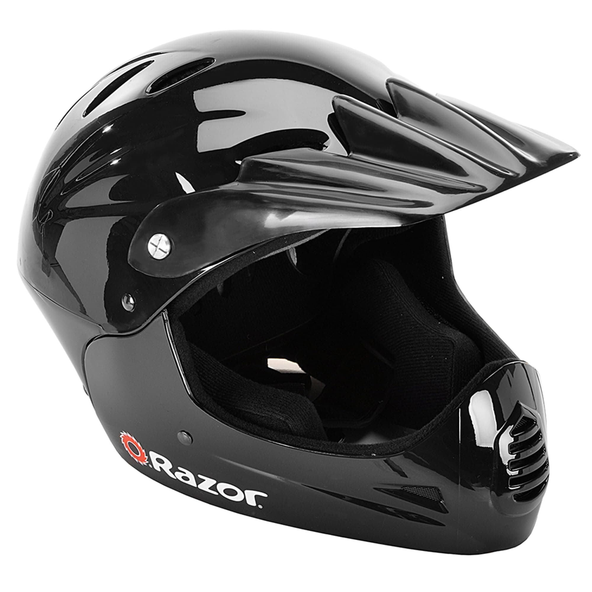 Razor Full Face Youth Helmet - Lightweight Plastic Outer Shell with Adjustable Straps for Young Riders