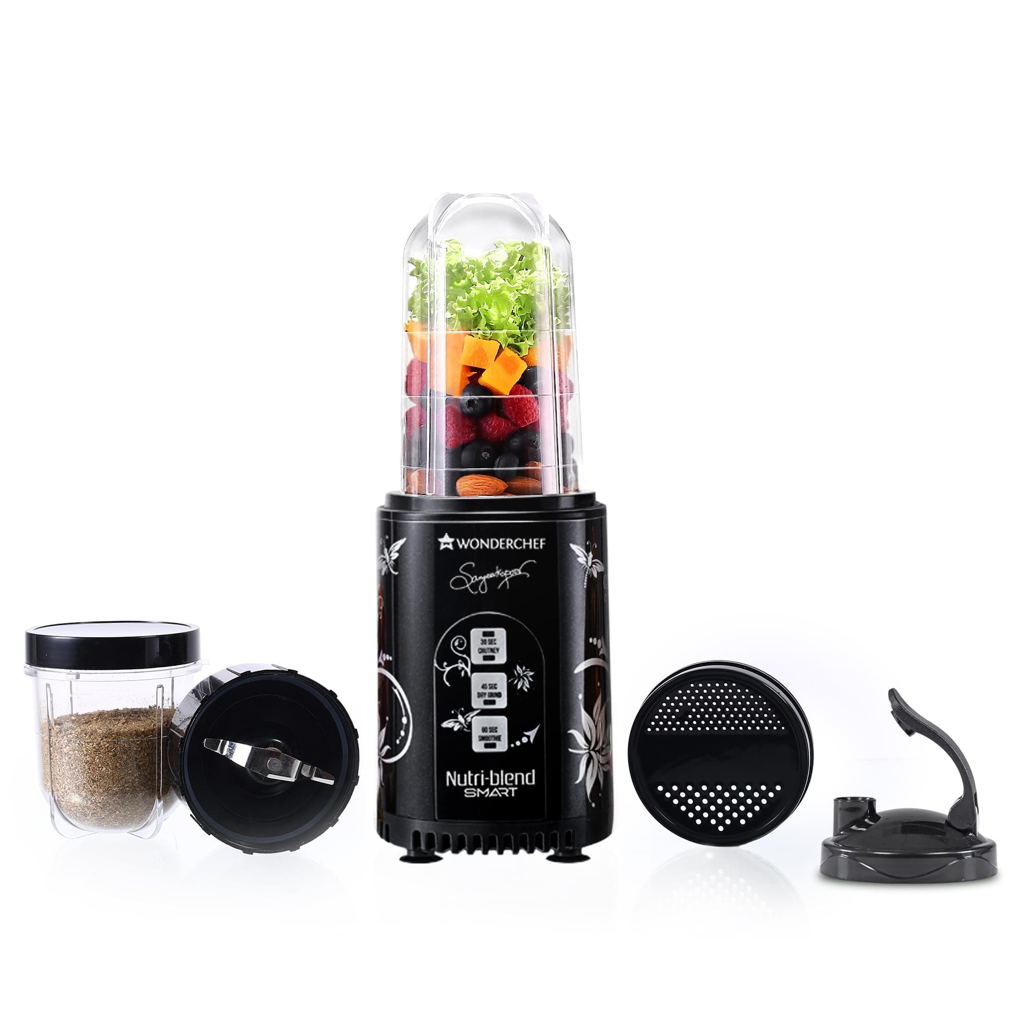 Nutri-blend SMART Automatic Blender with Dual Pulse Function | 22,000 RPM | 100% Copper Motor | 2 Unbreakable Jars | 500 W | Recipe Book by Chef Sanjeev Kapoor |