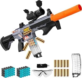 Sniper Rifle Shell Ejecting Toy Gun with 40 Soft Bullets 1 Scope 10 Shells, Soft Bullet Toy Guns for Outdoor Shooting Games Toys for Christmas Halloween Birthday Gifts