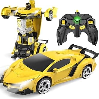 Toys for 3-8 Year Old Boys Kids: Transforming Remote Control Car Toy Gifts for 3 4 5 6 7 8 Years Old Boy Birthday Presents for Kid Toddlers Remote Control Robot Cars RC Car Racing Games