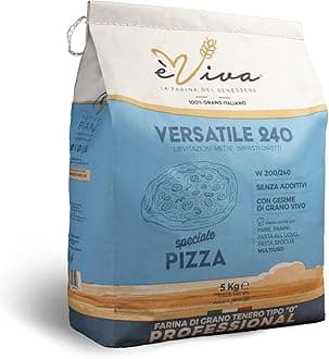 Versatile 240 | All-Purpose/Plain Flour Italian Type '0' kg 5 - For Neapolitan Pizza – Natural Italian Flour - Additive-Free - with Live Wheat Germ - Also Ideal for Bread