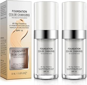 Concealer Cover Cream, Flawless Colour Changing Warm Skin Tone Foundation Makeup, Base Nude Face Liquid Cover Concealer (2 pcs)