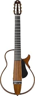 Yamaha SLG200N NW Nylon String Classical Silent Guitar with Hard Gig Bag, Natural