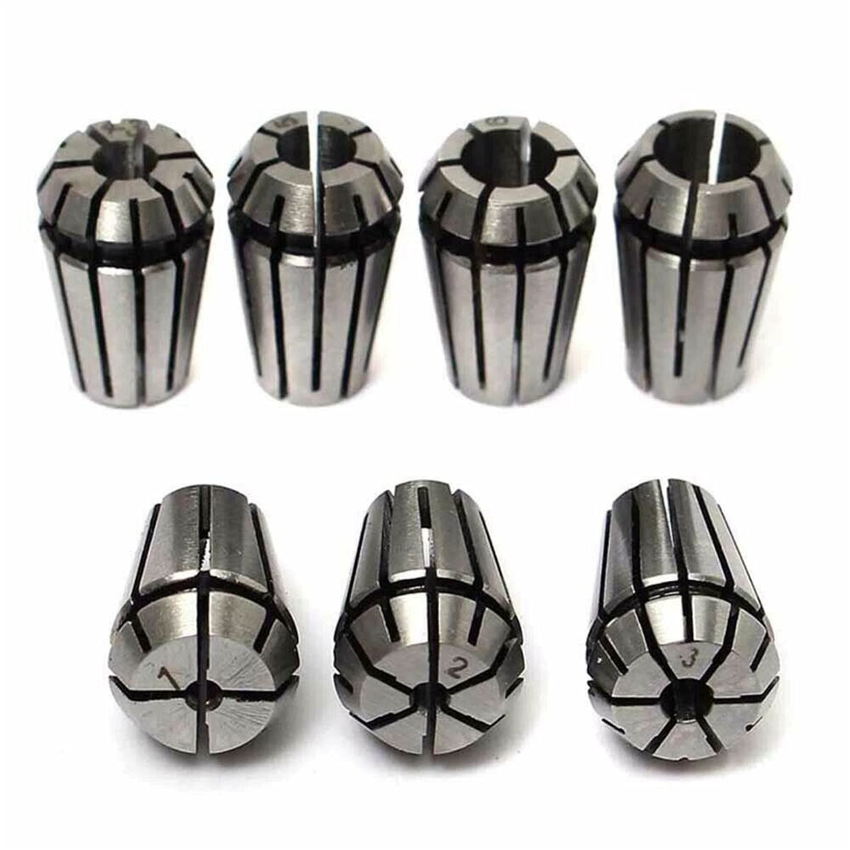 TINVHY7-Pack ER11 Spring Collet Set CNC Super Precision Milling tool for CNC Workholding Engraving & milling Lathe Tool