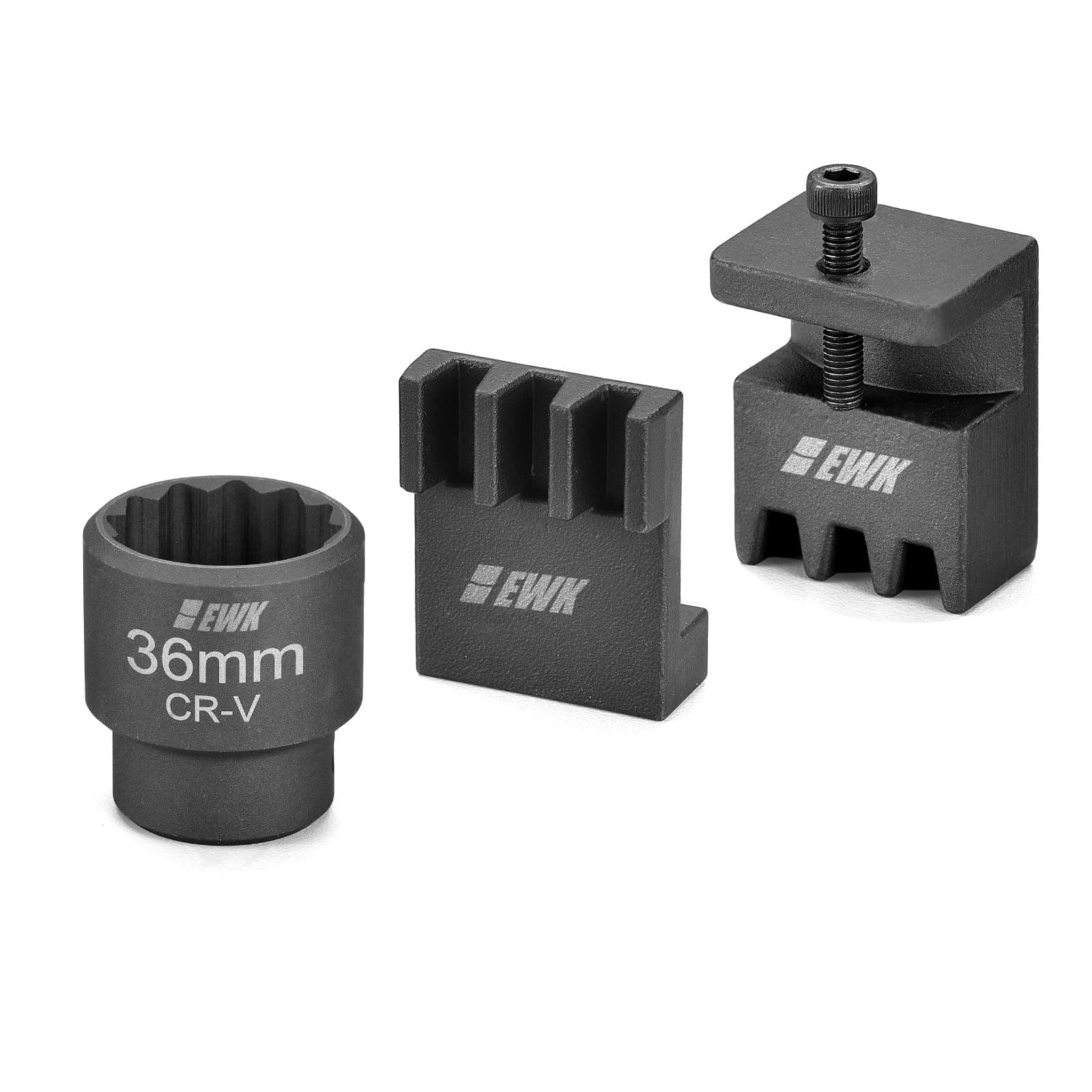 Flywheel Locking Tool Set for 6.6L Duramax, 36mm 3/4-Inch 12-Point Socket & Dual Locking Plates for Water Pump and Crankshaft Bolt Service