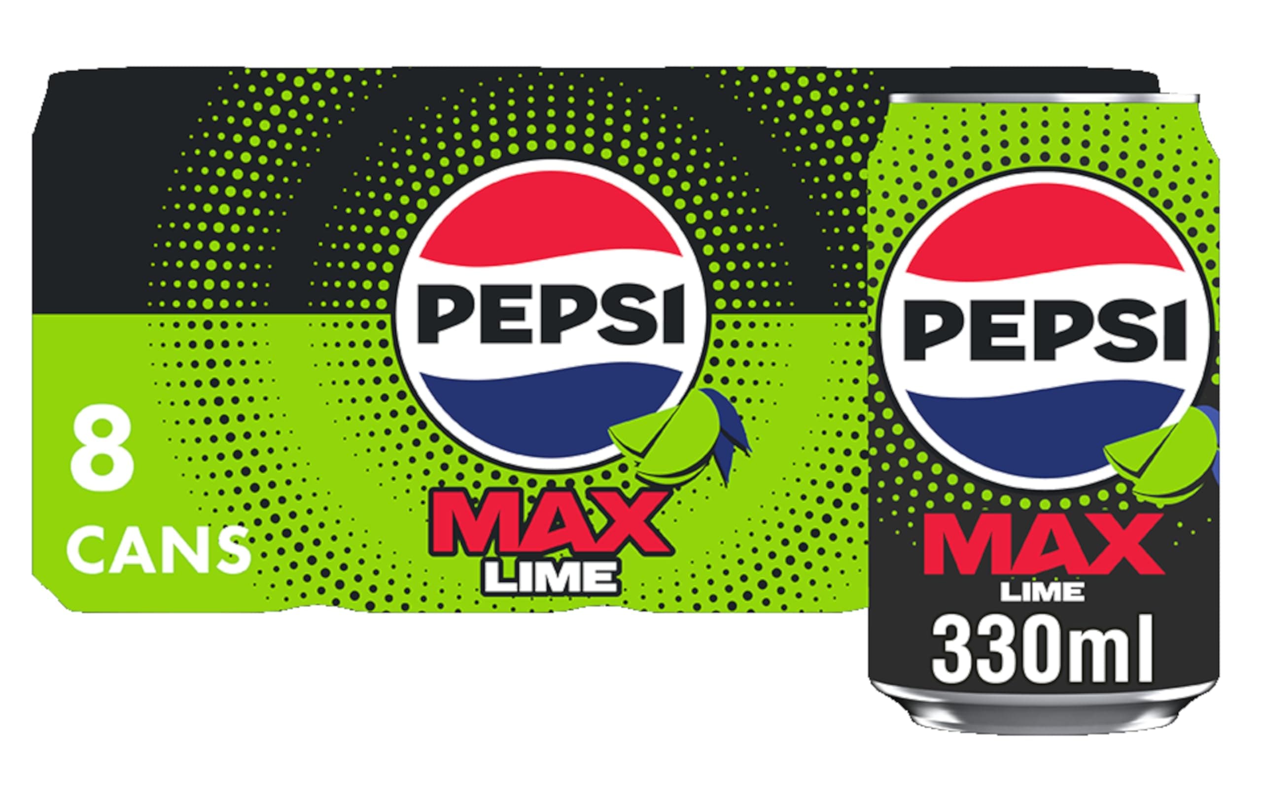 – Max Lime No Sugar Soft Drinks, 8 x 330ml