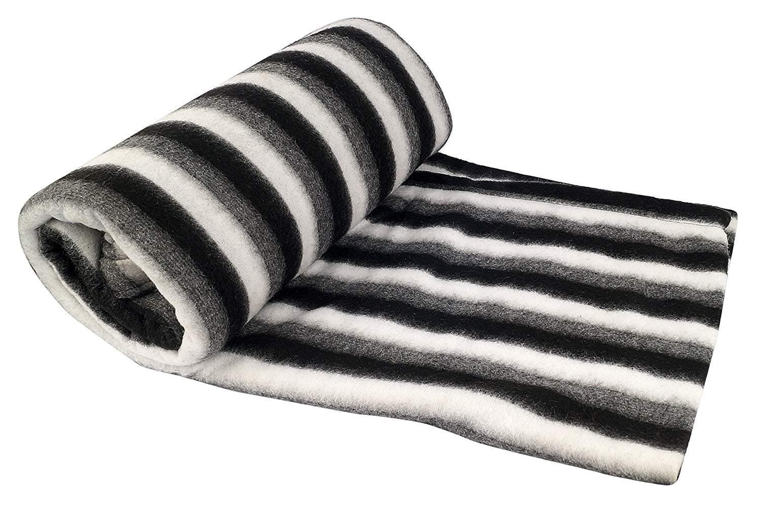 N G PRODUCTS Poly Cotton Printed Single Wool Blanket (White&Black) Pack of 1