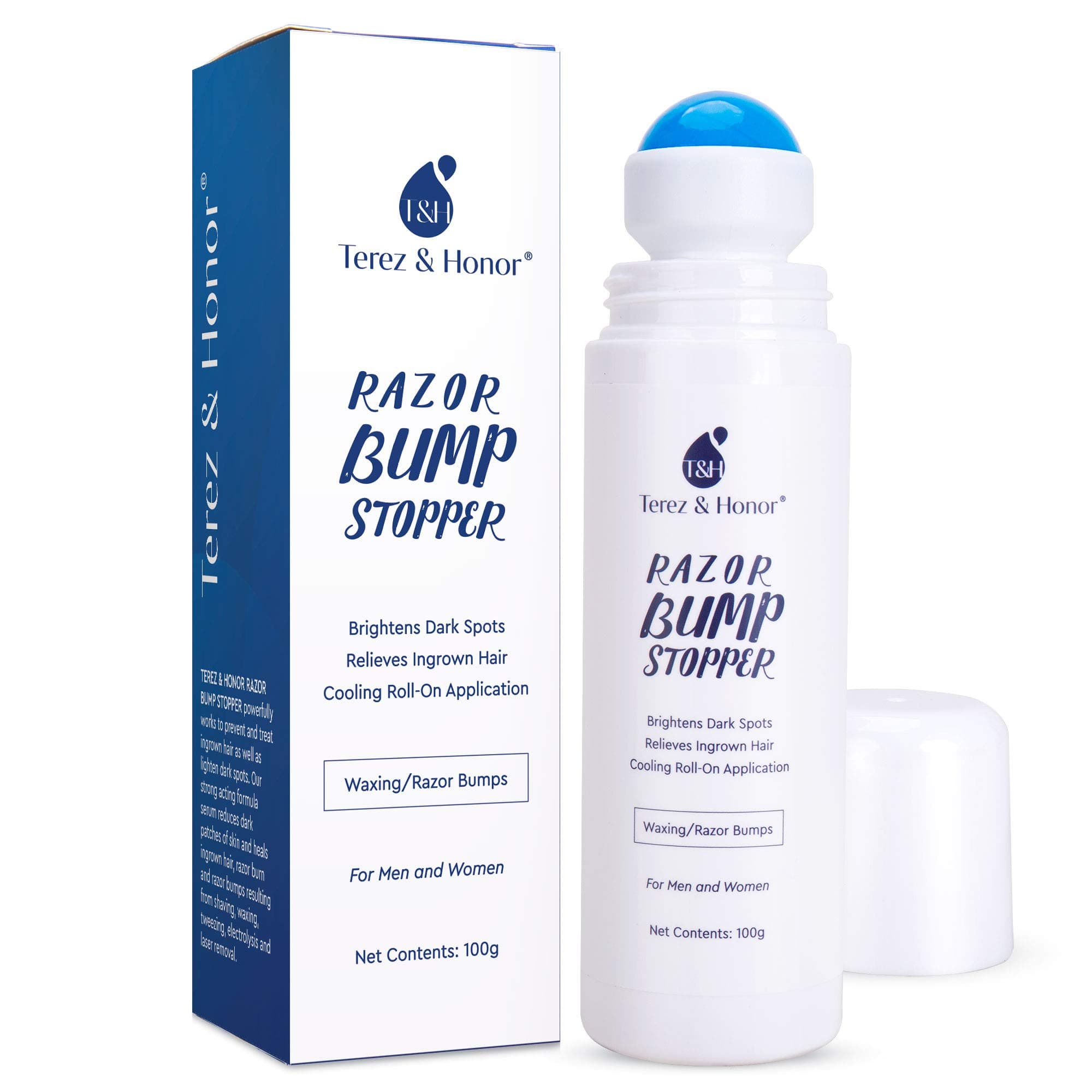 Razor Bump and Ingrown Hairs Serum - After Shave Solution Roll-On for Ingrown Hairs, Razor Burns and Razor Bumps for Men and Women