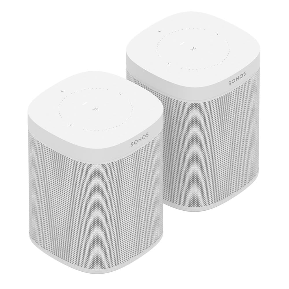 Sonos One (Gen 2) Two Room Set Voice Controlled Smart Speaker with Amazon Alexa Built In (White)