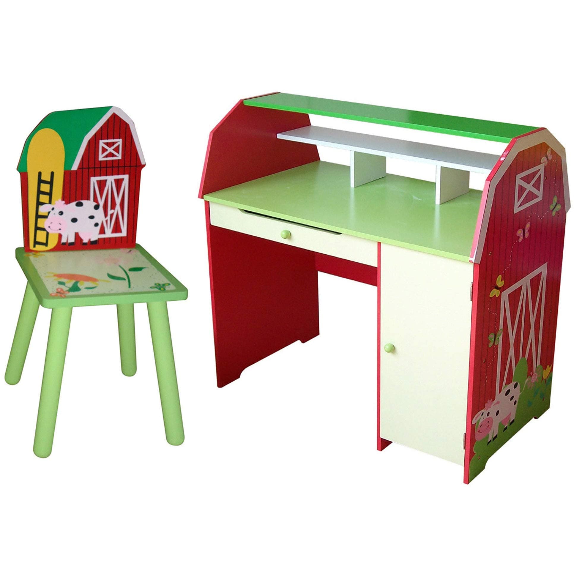 9.7" W Writing Desk with Chair