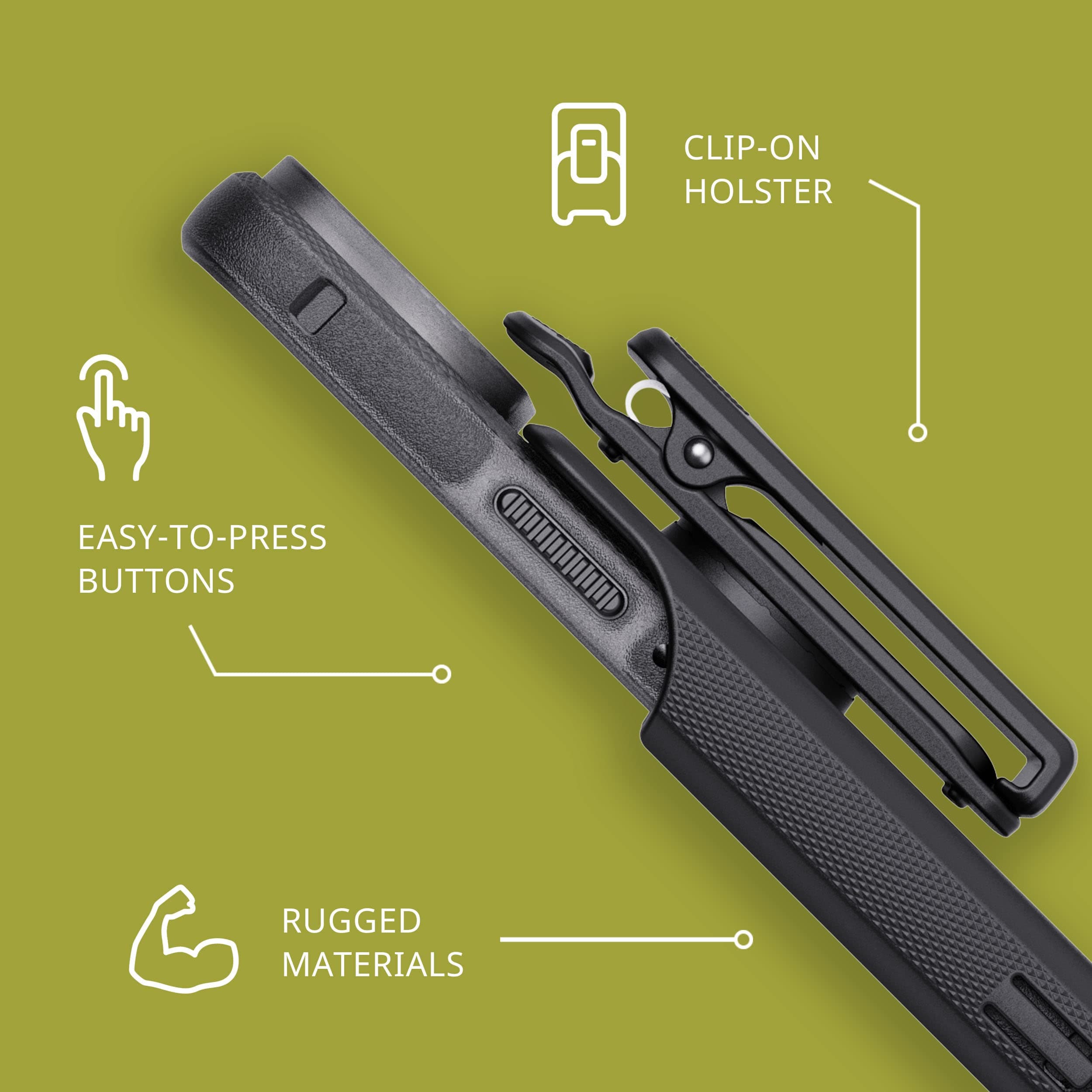 tech21 iPhone 14 Evo Max Compatible with MagSafe – Durable, Shock-Absorbing and Rugged Phone Case with Holster and 20ft FlexShock Multi-Drop Protection