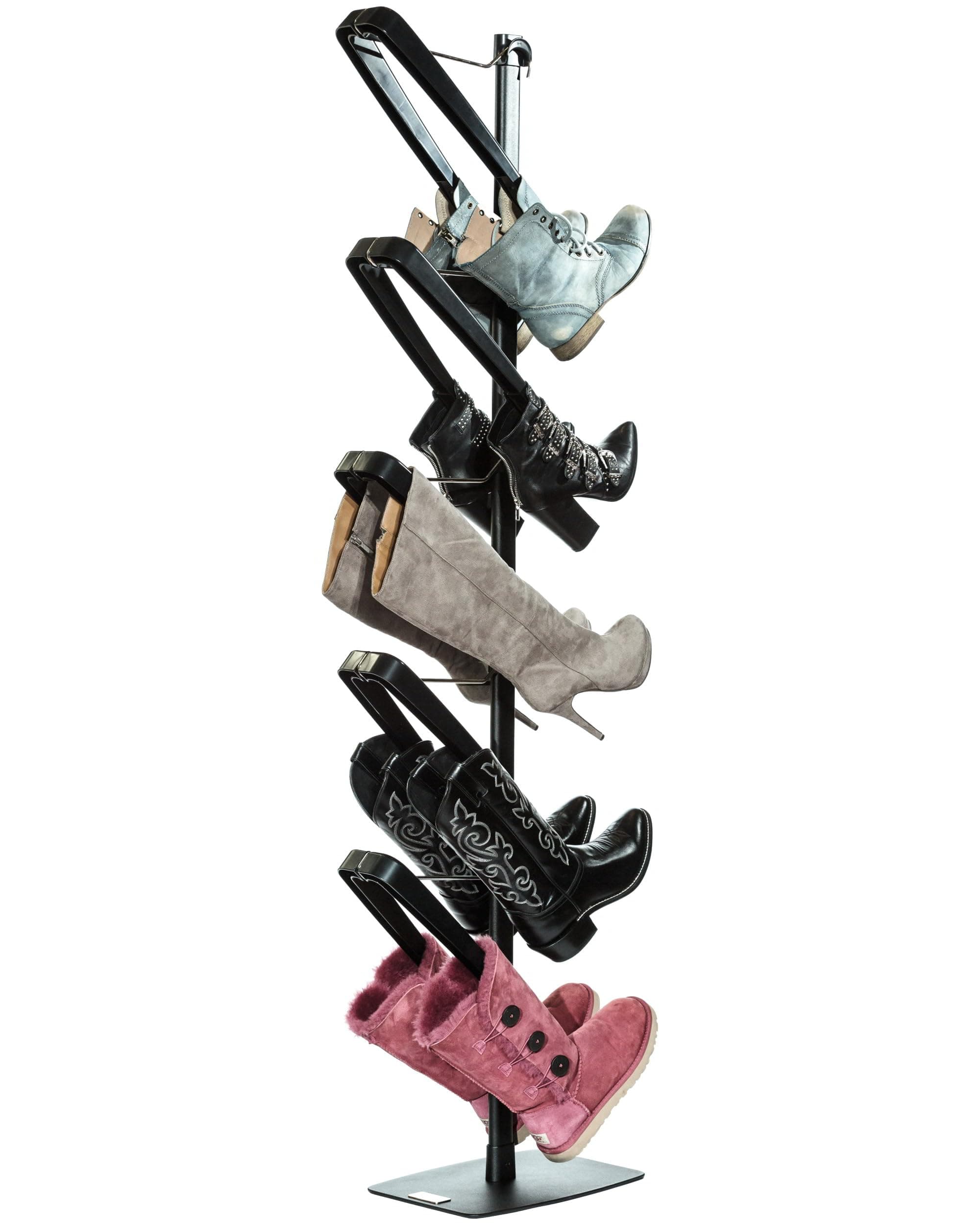 Boot Butler Standing Boot Rack – As Seen On Rachael Ray – Clean Up Your Floor & Protect Your Boots – 5-Pair Storage Organizer & Shaper/Tree