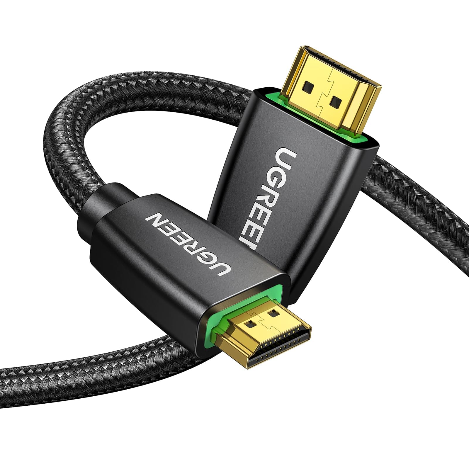 UGREEN 0.5M HDMI Cable 4K HDMI 2.0 18Gbps High-Speed 4K@60Hz Video Wire Ultra HD 3D 4K Cord Braided Compatible with MacBook Pro UHD TV Nintendo Switch Xbox Playstation PS5/4 PC Laptop