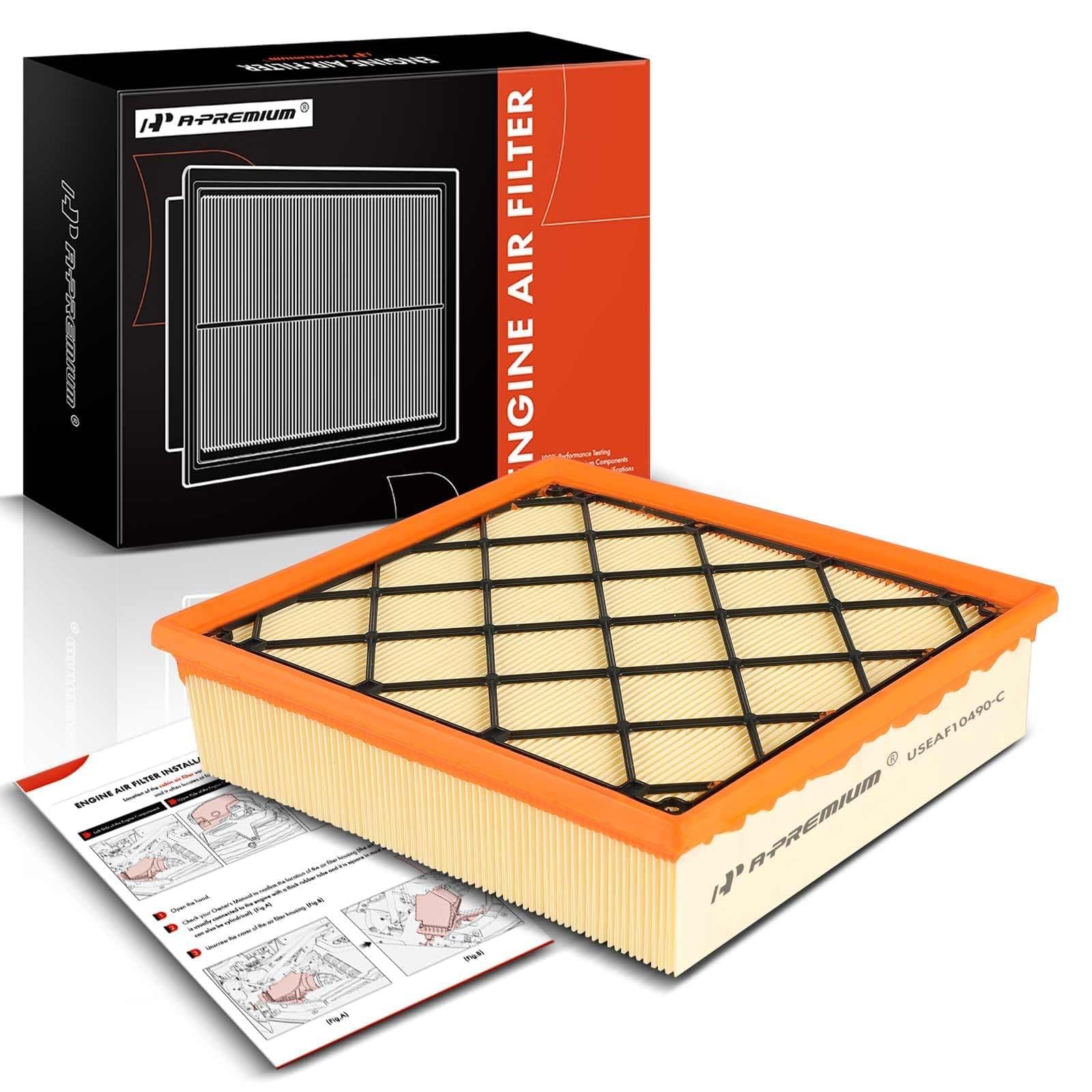 A-Premium Engine Air Filter Compatible with Volvo V60 2015 2016, S60 2012-2016, XC70 2016, C70 2006-2013, V60 2015-2016, C30 2007-2013, S40 2004-2011, V50 2005-2011, XC60, S60/V60 Cross Country