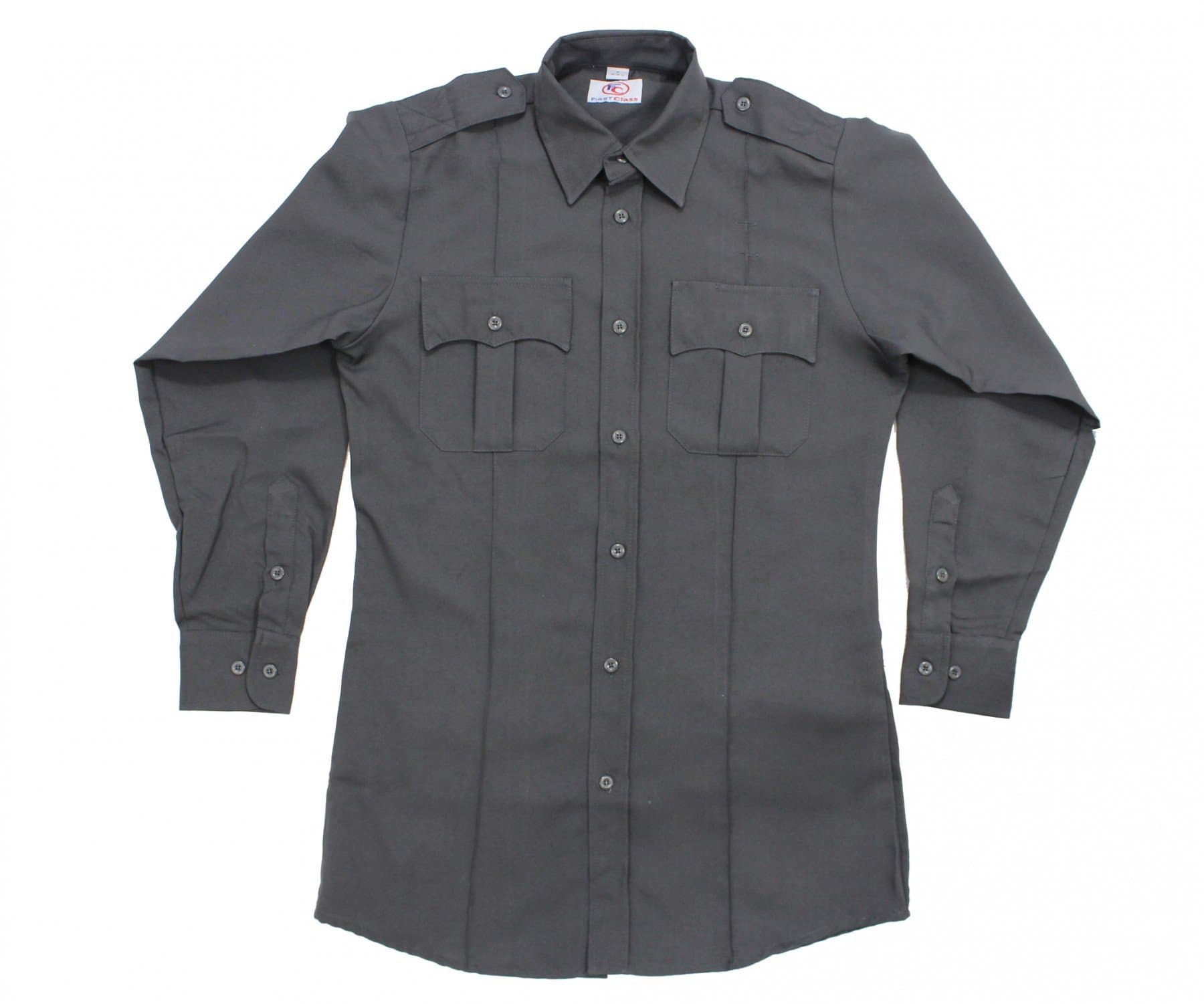 First Class 100% Polyester Long Sleeve Zippered Uniform Shirt
