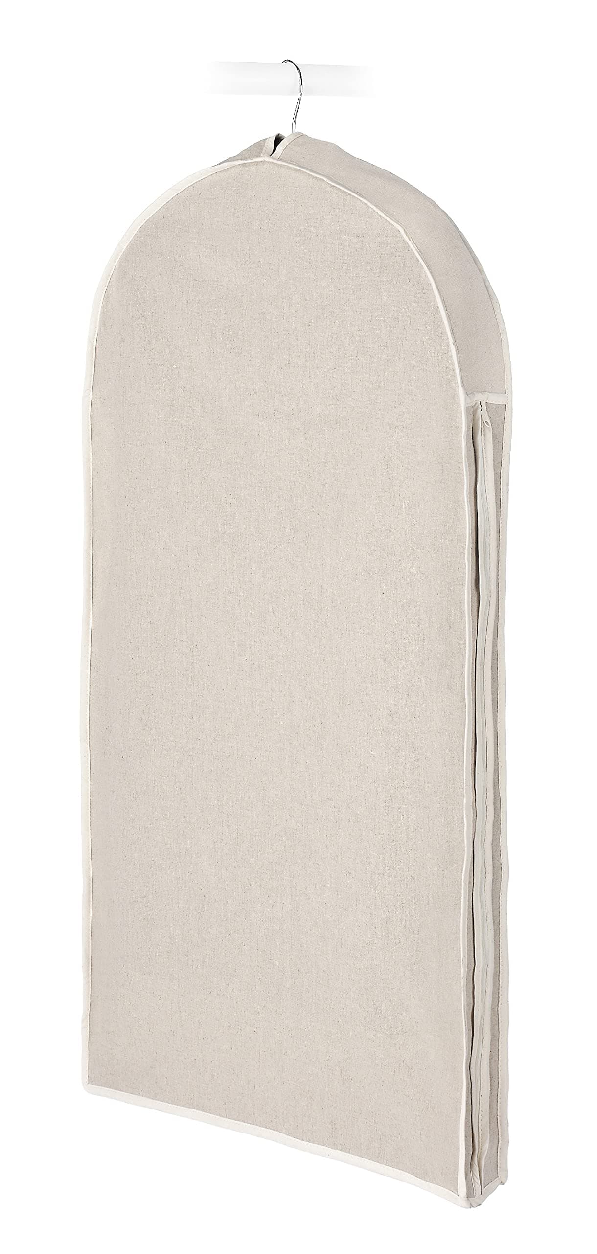 Zippered Garment Bag Natural Linen, Large