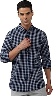 Men's Slim Fit Full Sleeve Checkered Casual Shirt | 100% Cotton | Premium Twill Weave