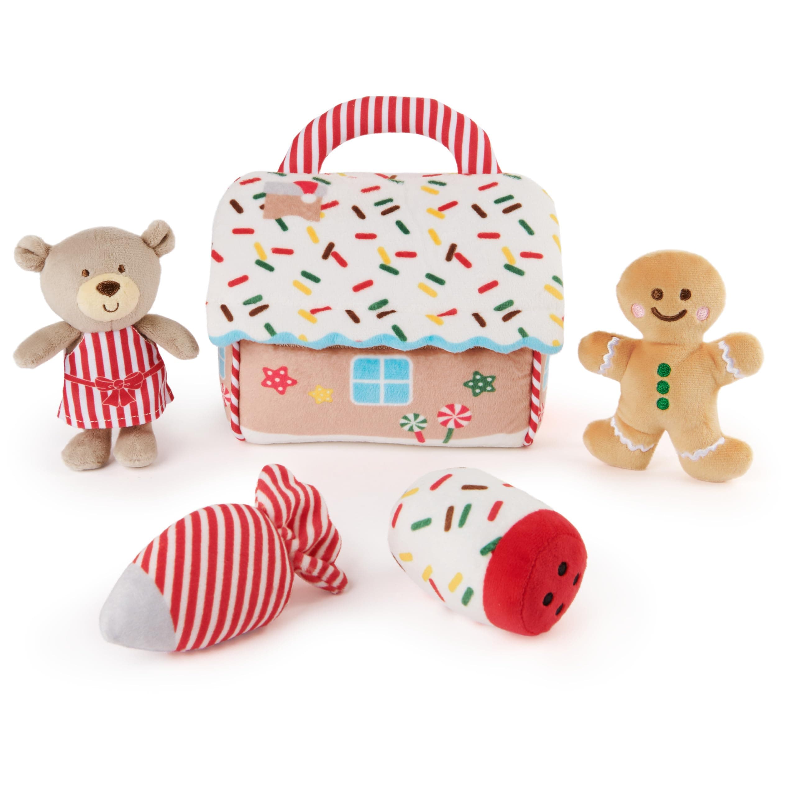GUND Plush Holiday Gingerbread Playset