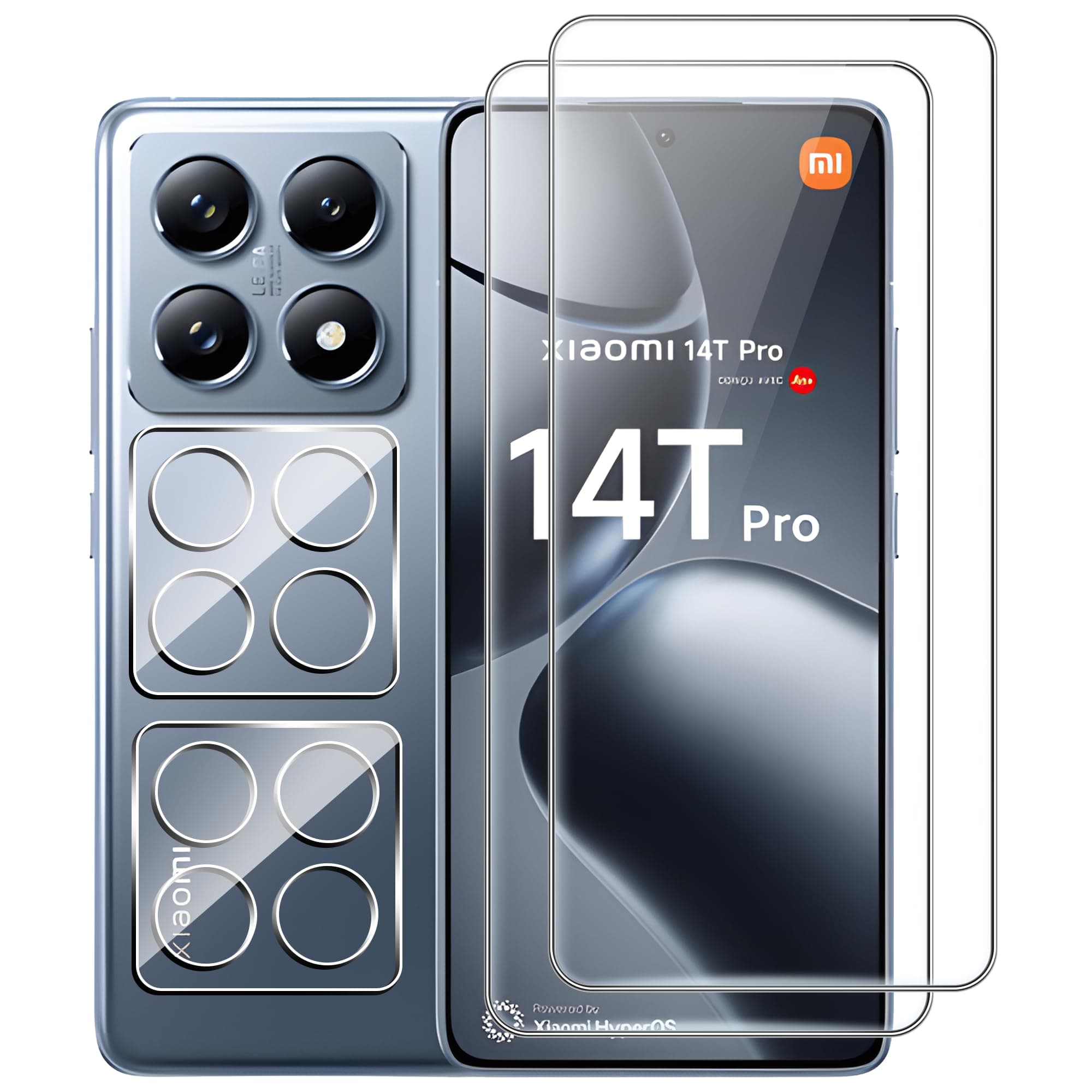 for Xiaomi 14T Pro Screen Protector, 9H Hardness Anti-Scratch Tempered Glass flim,Anti-Scratch (2 +2PACK)