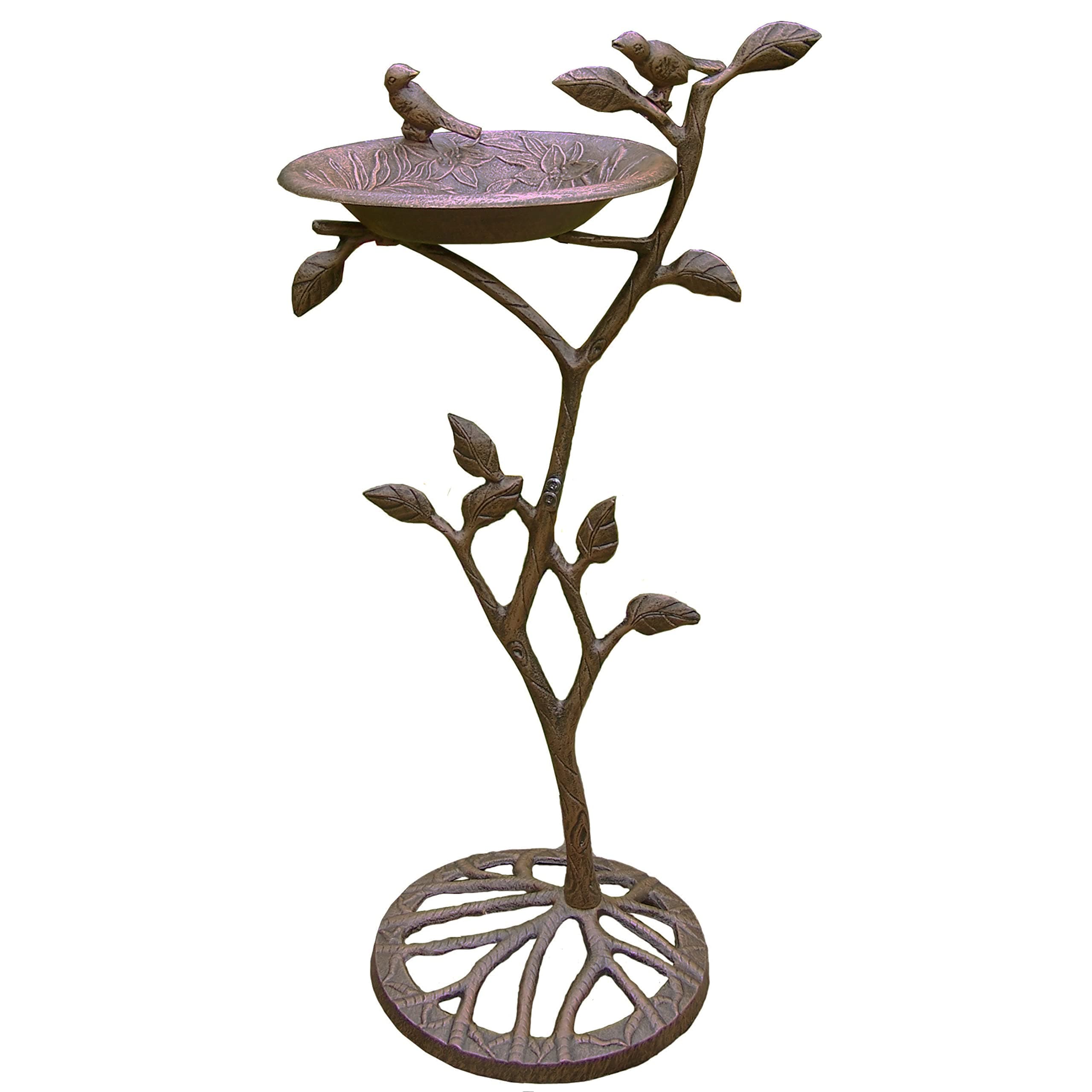 Meadow Bird Bath, Antique Bronze