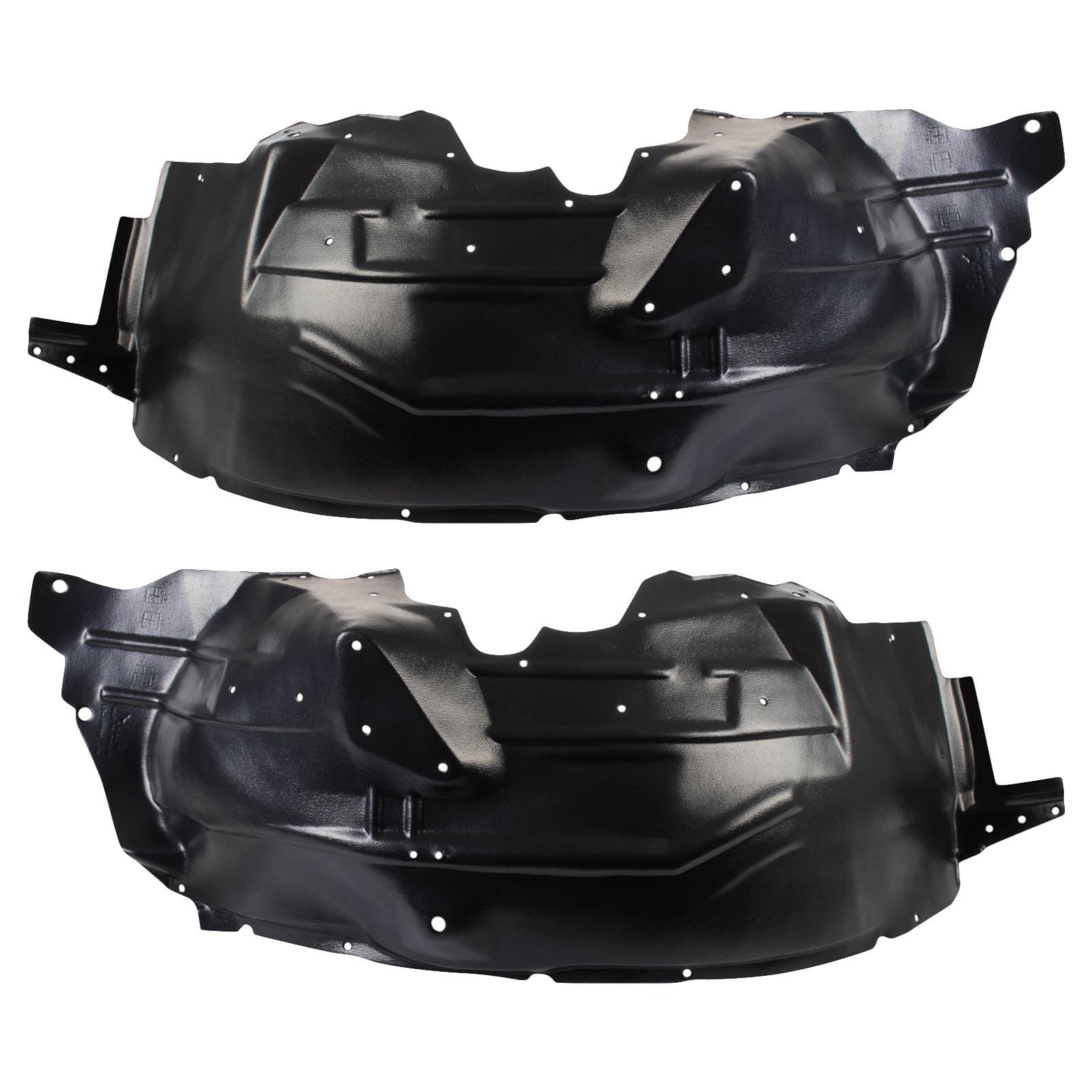 TRQ Front Driver and Passenger Side Inner Fender Liner Set Compatible with 2004-2005 Ford F-250 Super Duty F-350 Super Duty