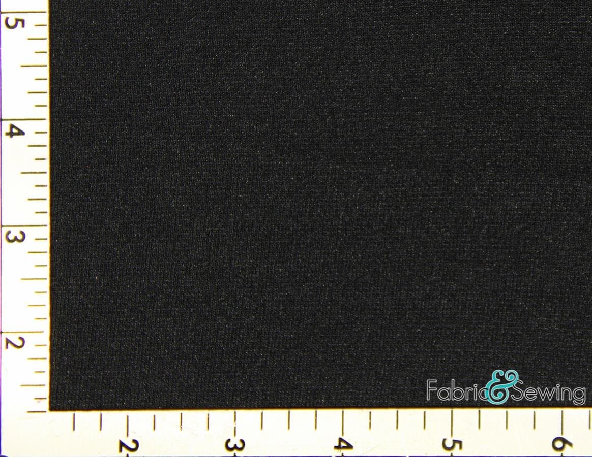 Black Ponte de Roma Novelty Fabric 2 Way Stretch Polyester 11 Oz 60-62"