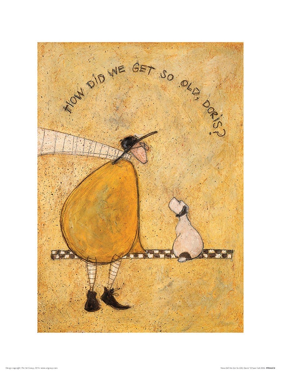Art Group The How Did We Get So Old, Doris Sam Toft Art Print, Paper, Multi-Colour, 30 x 40 x 1.3 cm