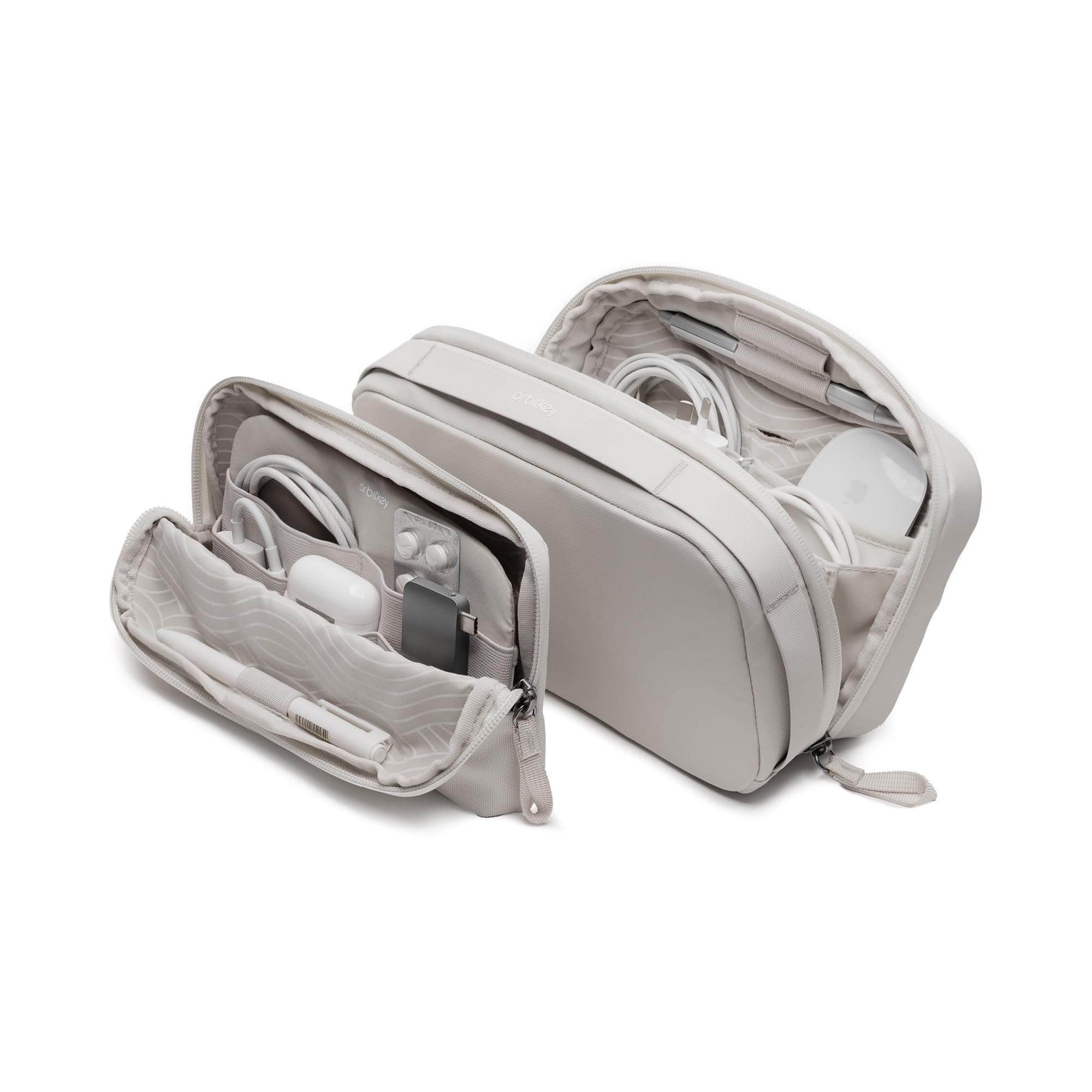 Orbitkey KonMari 2-in-1 Tech Acessory Pouch - Stone