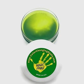 Universal Color Changing Magic Paint Activated by Body Heat Thermochromic Fabric Paint Temperature Reactive for Secret Messages DIY Color Changing T-Shirts Shoes Arts Crafts Science Experiments (Green