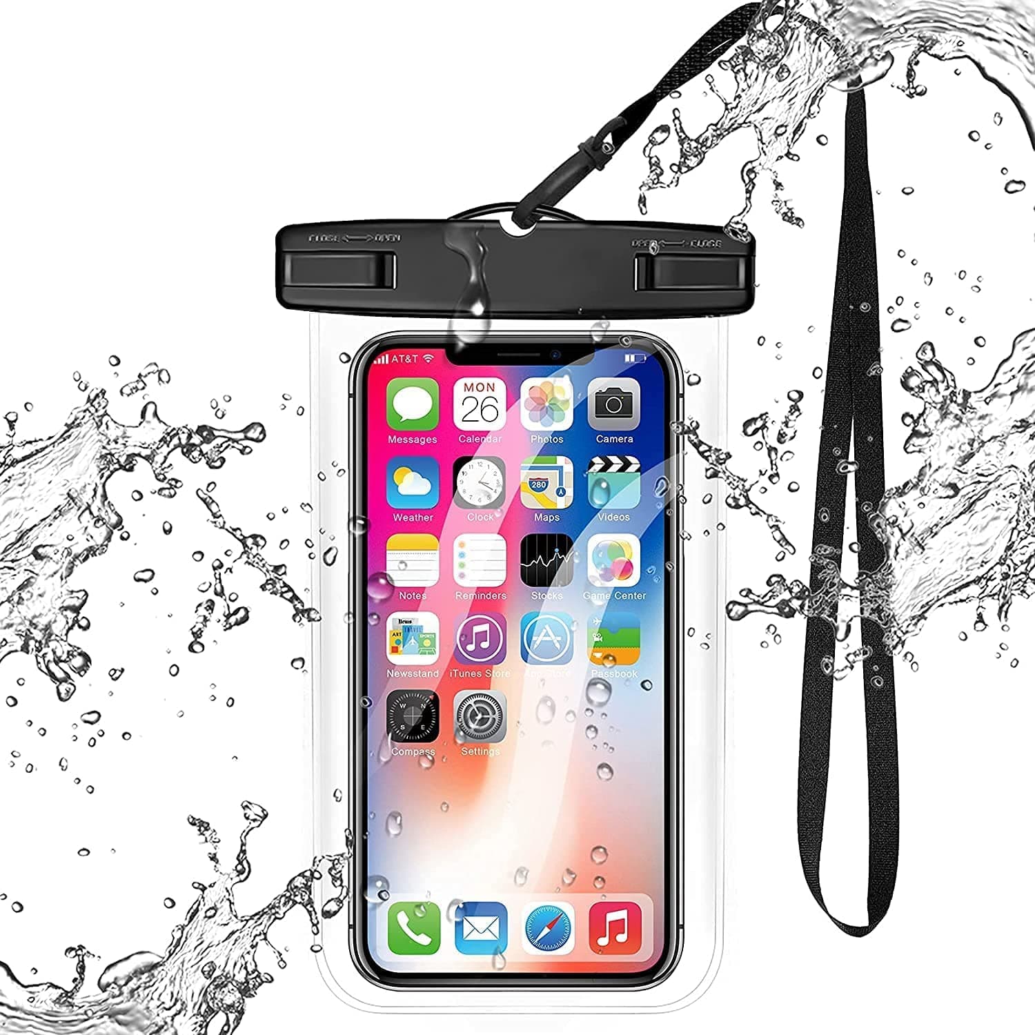 Macro Universal Waterproof Pouch (2024 Model) Cellphone Dry Bag Case for iPhone, Samsung, Pixel, Mi, Moto up to 7.0 inch – Transparent (Pack of 1)