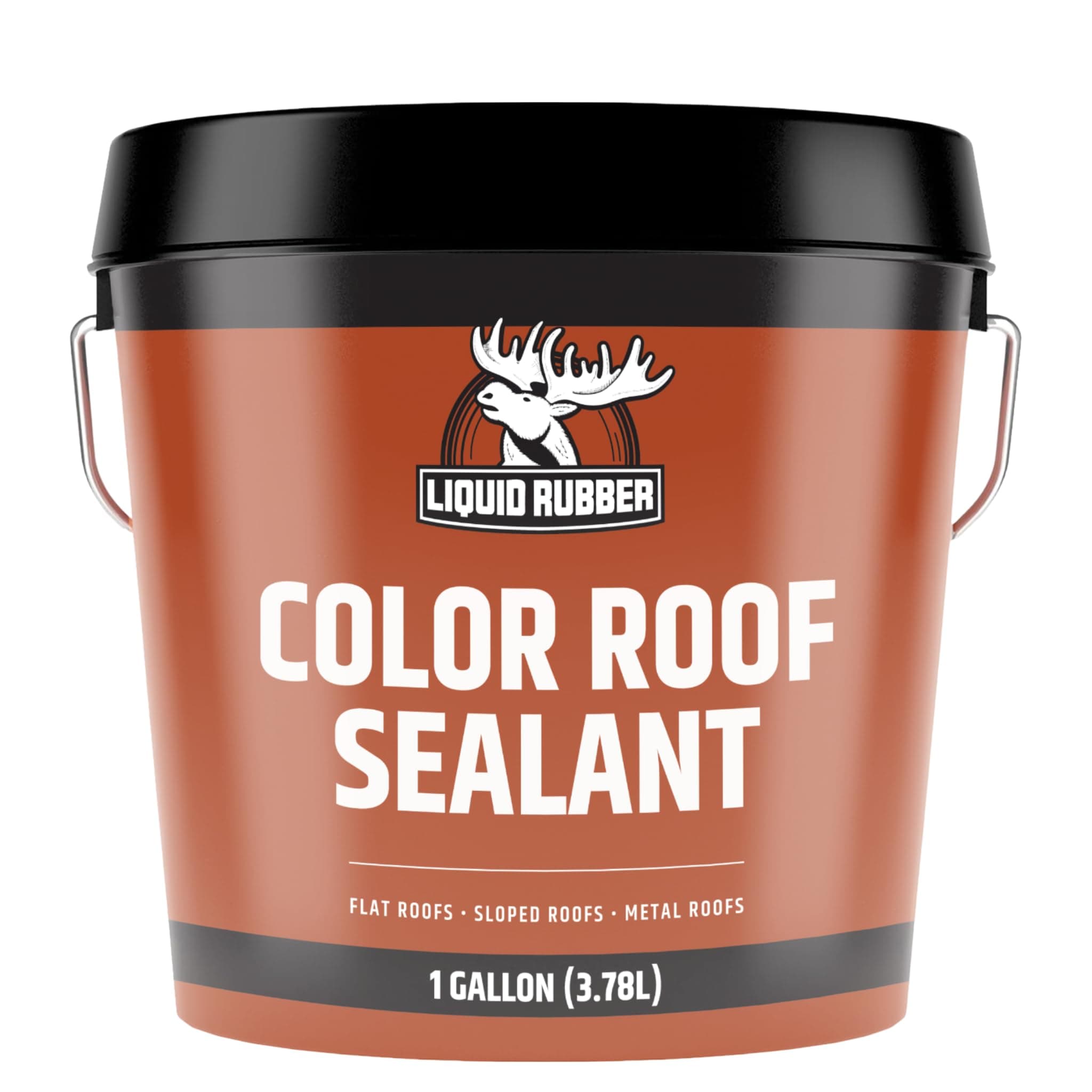 Liquid Rubber Color Roof Sealant- Elastomeric Waterproof Coating for Flat, Low-Slope & Metal Roofs, Flexible UV-Stable Membrane, Hunter Green, 1 Gallon