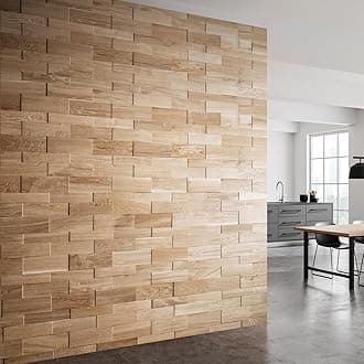 Oak Wall Cladding, 3D Wall Panels, Wooden Wall Design, Model OZO Mini (1m2)